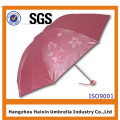 Diseñe su propio paraguas plegable promocional rojo con impresión de logotipo